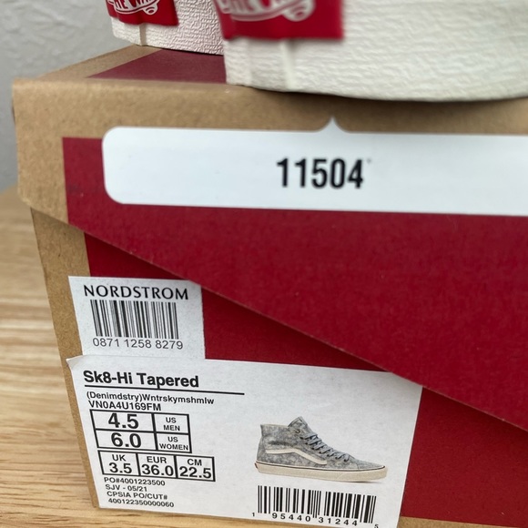 NWT Vans Sk8-Hi Tapered Denim Wash - Picture 8 of 9